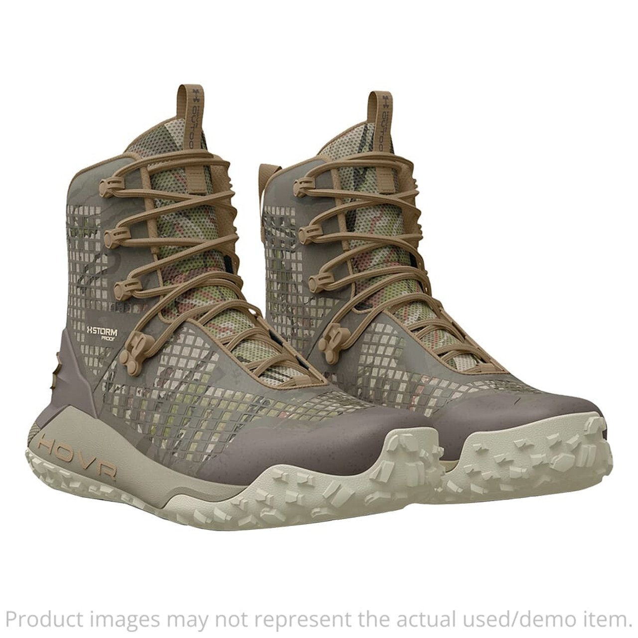 Under Armour USED Whitetail HOVR Dawn 2.0 Waterproof Boots Ridge Reaper Camo Barren/Bayou/Khaki Size 14 3025573-900008 - Damaged Packaging UA5567