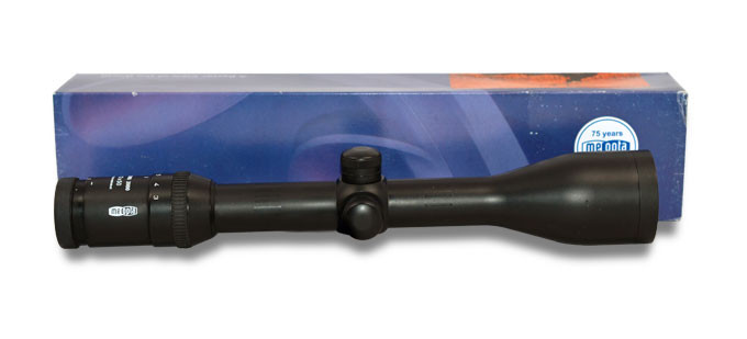 Meopta 2000 Series 3-12x50 German 4 reticle Matte Black Rifle Scope. 30mm Steel tube, Lens Caps, Ring marks-UB390