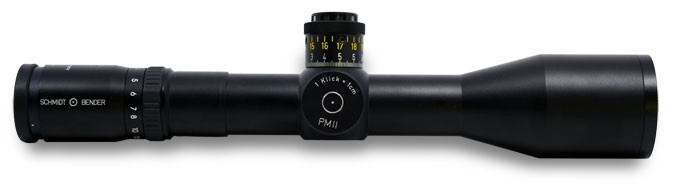 Schmidt  Bender PMII 3-12x50 L/P P3 Mildot MRAD DT CW, No box, In great condition with a light usage mark-UB447