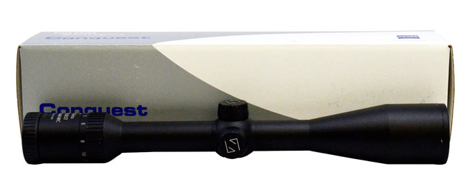 Zeiss Conquest 4.5-14x44 Zplex Reticle, In good condition with very light ring marks/usage marks, Comes with flip up lens caps-UB502