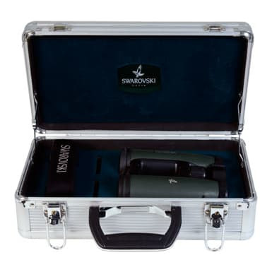 Swarovski EL 10x42 - In good condition with some usage marks. Comes with neck strap, lens cover in aluminum hard case.-UB704