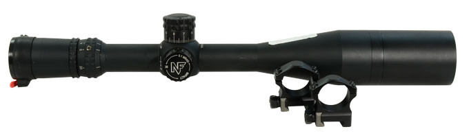 Nightforce NXS  3.5-15x50 F1 FFP H58 Illum Reticle - with NF rings and sunshade - Light ring marks, no box