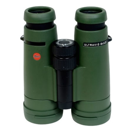 Leica Ultravid 8x42 Green Armor Binocular. In excellent condition. Comes with lens covers, neck strap, case and instructions.-UA683