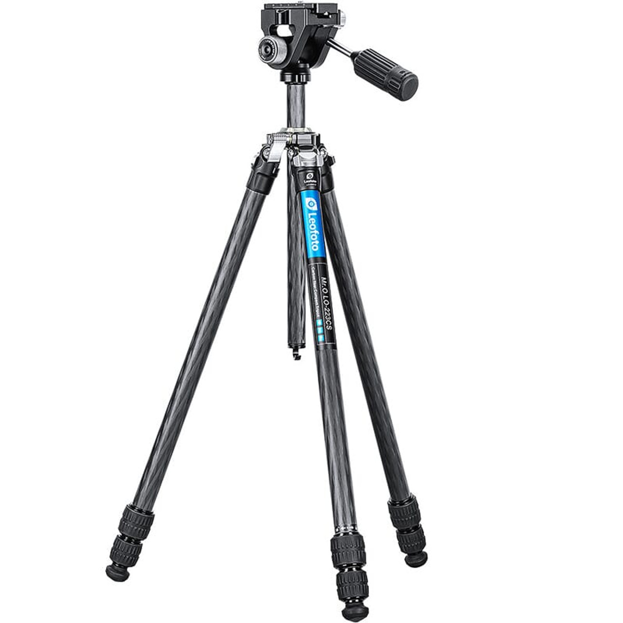 Leofoto LO-223CS Carbon Fiber Binocular Tripod w/2-Way Pan Head Kit, 22 lbs Max Load LO-223CS-SW-02