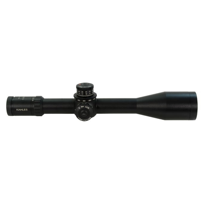 Kahles K 6-24x56 illuminated Mil Dot 6 Reticle w/ CCW Tactical Turrets. In excellent condition with very faint ring marks. Comes with lens cover and instructions.-UA770