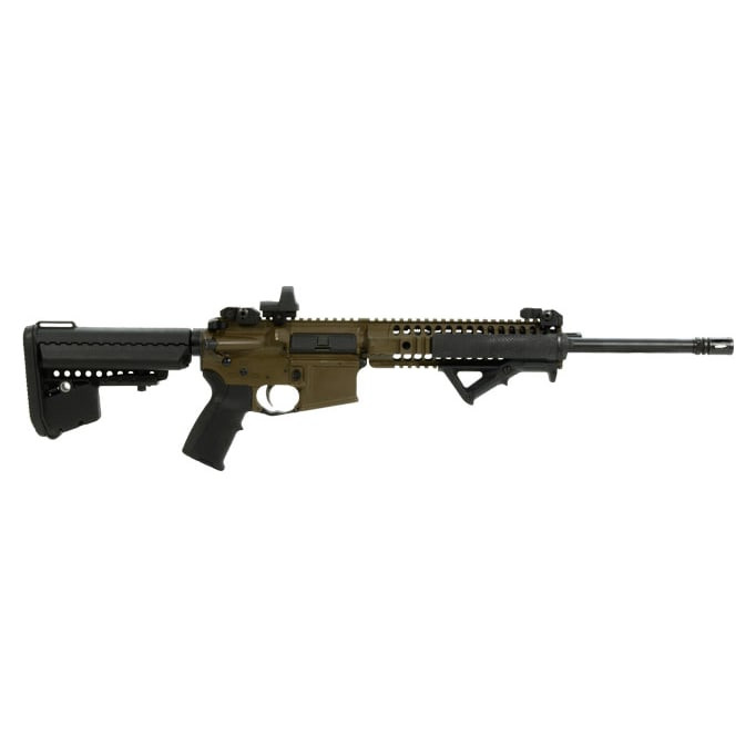 LWRC USED M6A2 LE variant: reduced gas block, VLTOR EMOD stock, magpul foregrip, Bravo Company Gunfighter latch, Leupold Delta Point optic, Magpul Miad grip, Inforce WML weapon light, and hard case-- 250 round count