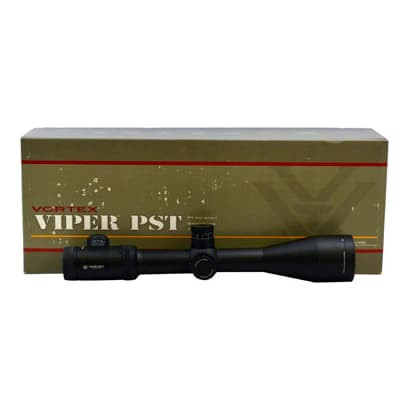 Vortex Viper PST 4-16x50 FFP Rifle Scope EBR-1 MOA PST, In very good condition with light ring marks (scope was mounted but never used in the field), Comes w/ lens cover and sunshade-UB526
