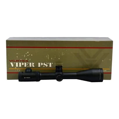 Vortex Viper PST 4-16x50 FFP Rifle Scope EBR-1 MOA PST, In very good condition with light ring marks (scope was mounted but never used in the field), Comes w/ lens cover and sunshade-UB526