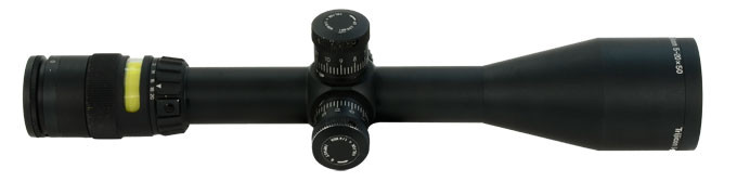 Trijicon TR23 AccuPoint 5-20x50 Amber Triangle. In very good condition, has very faint ring marks. Comes with lens cover, sun shade, lens pen and instructions.-UB767