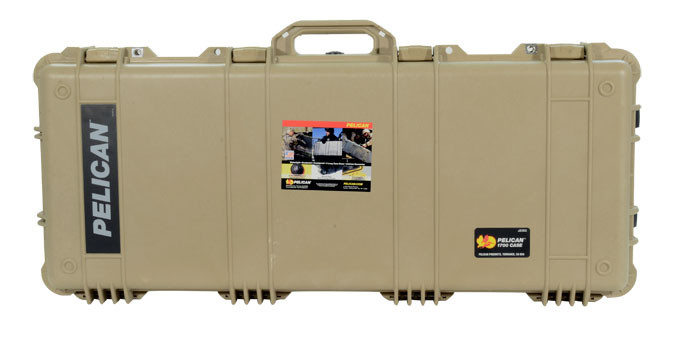 Blaser R8 Ultimate Safari Pelican case in Tan. This is a brand new case but has a small tear in the foam where the 2nd barrel goes (see photo on web).-UB782