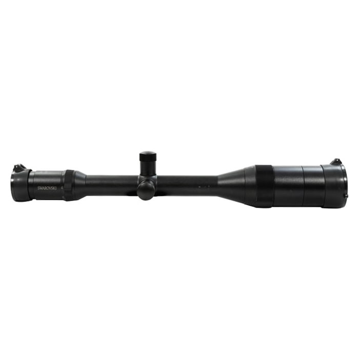 Swarovski Habicht 6-24x50 Plex Reticle.  Used, with moderate ring marks, glass is very good. Comes with sunshade, and Butler Creek flip caps. UB951