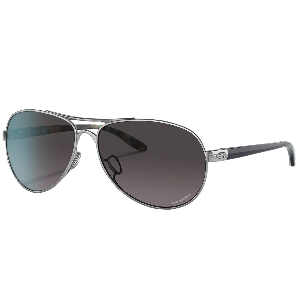 Oakley Feedback Polished Chrome w/PRIZM Grey Gradient Polarized Lenses OO4079-4059