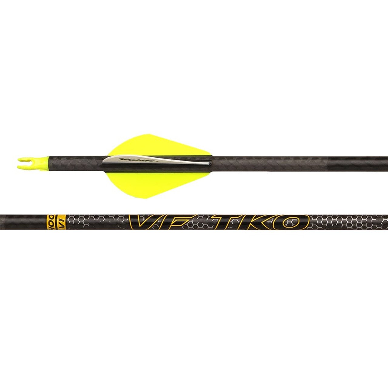 Victory Archery VFORCE TKO Elite 300 Low Torque GPI: 9.5 Fletched Arrow w/AAE 2.6 Hybrid Vanes 6pk VFTKE-300FA-6