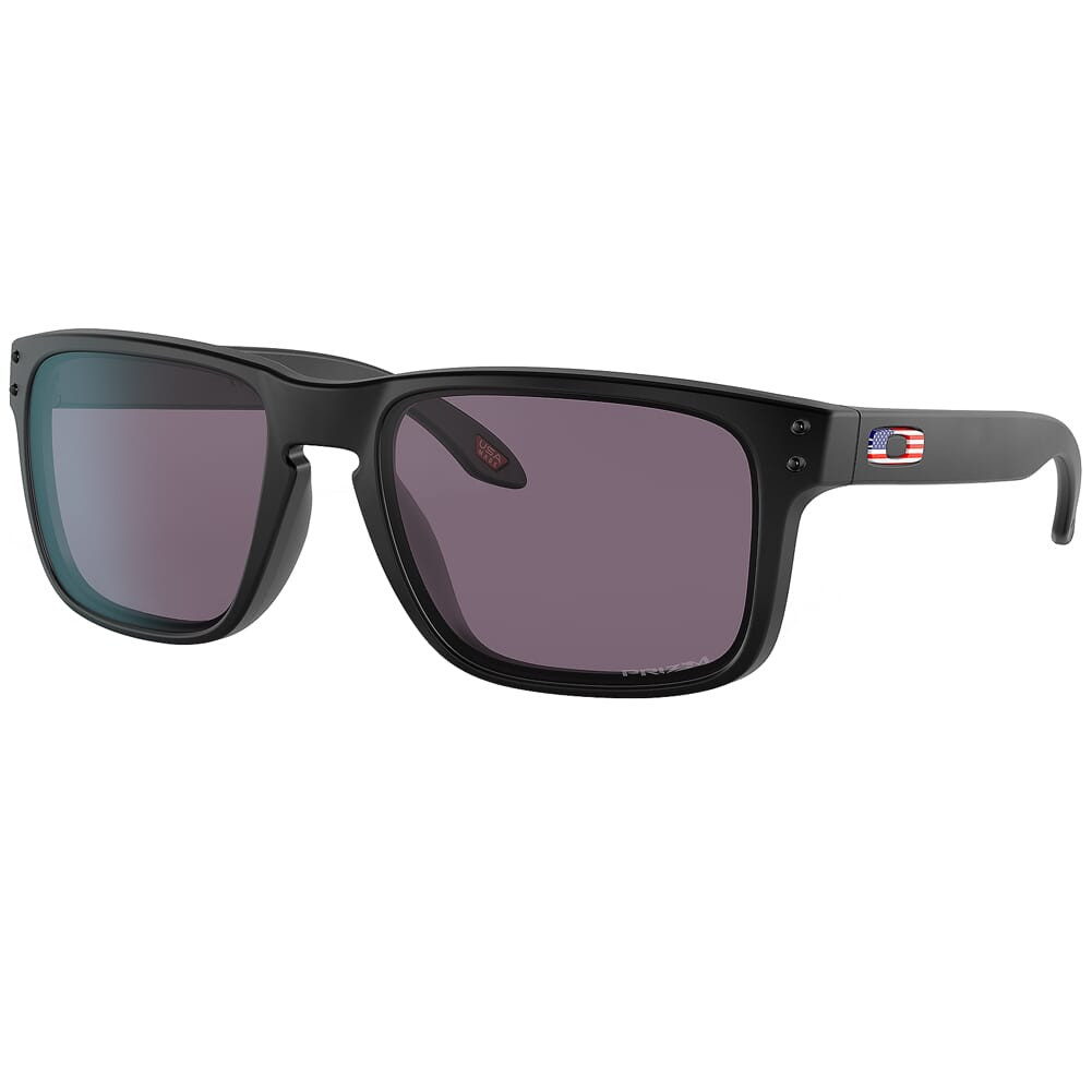 Oakley SI Holbrook Matte Black US Flag Logo w/PRIZM Grey Lenses OO9102-T755