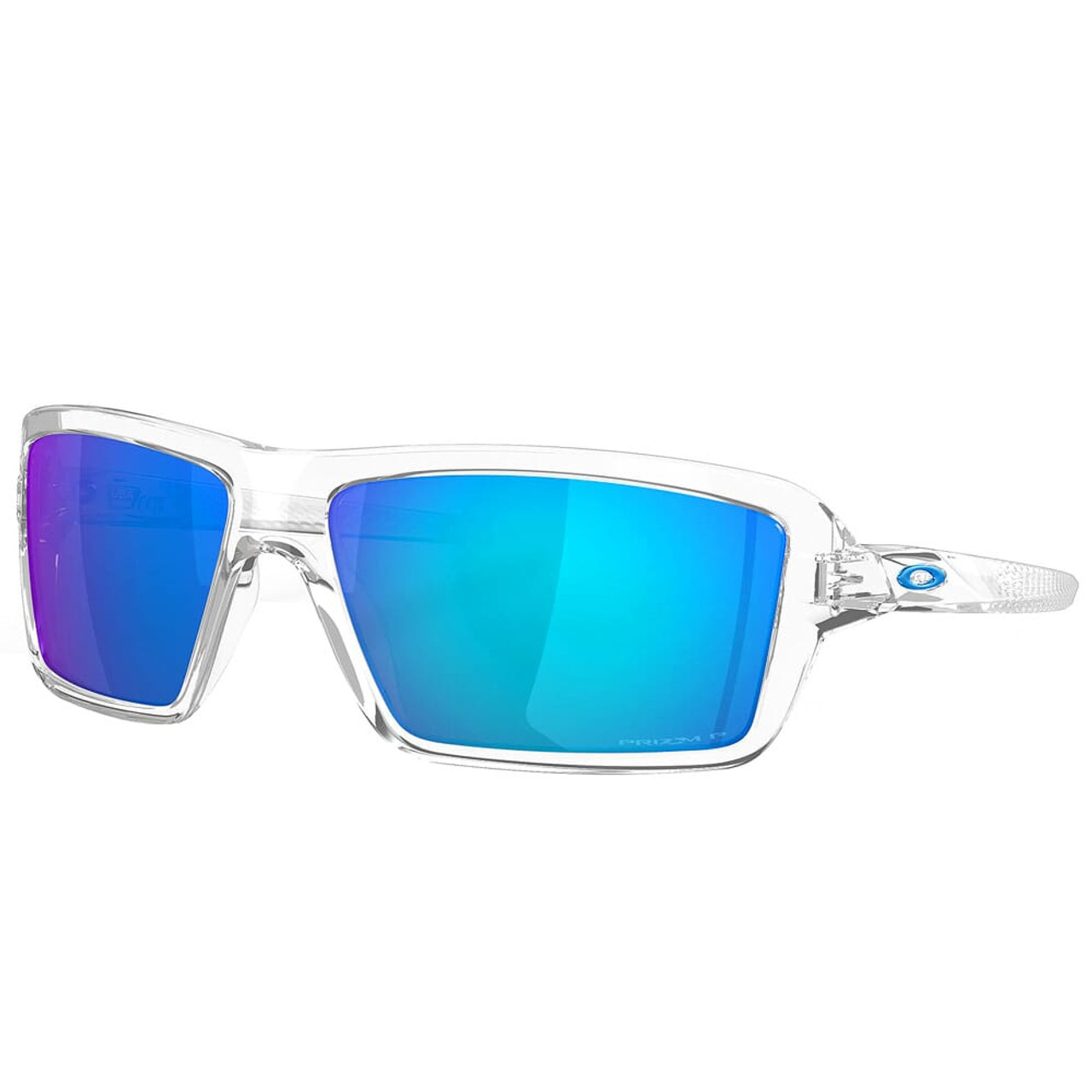 Oakley Cables Polished Clear w/PRIZM Sapphire Polarized Lenses OO9129-0563