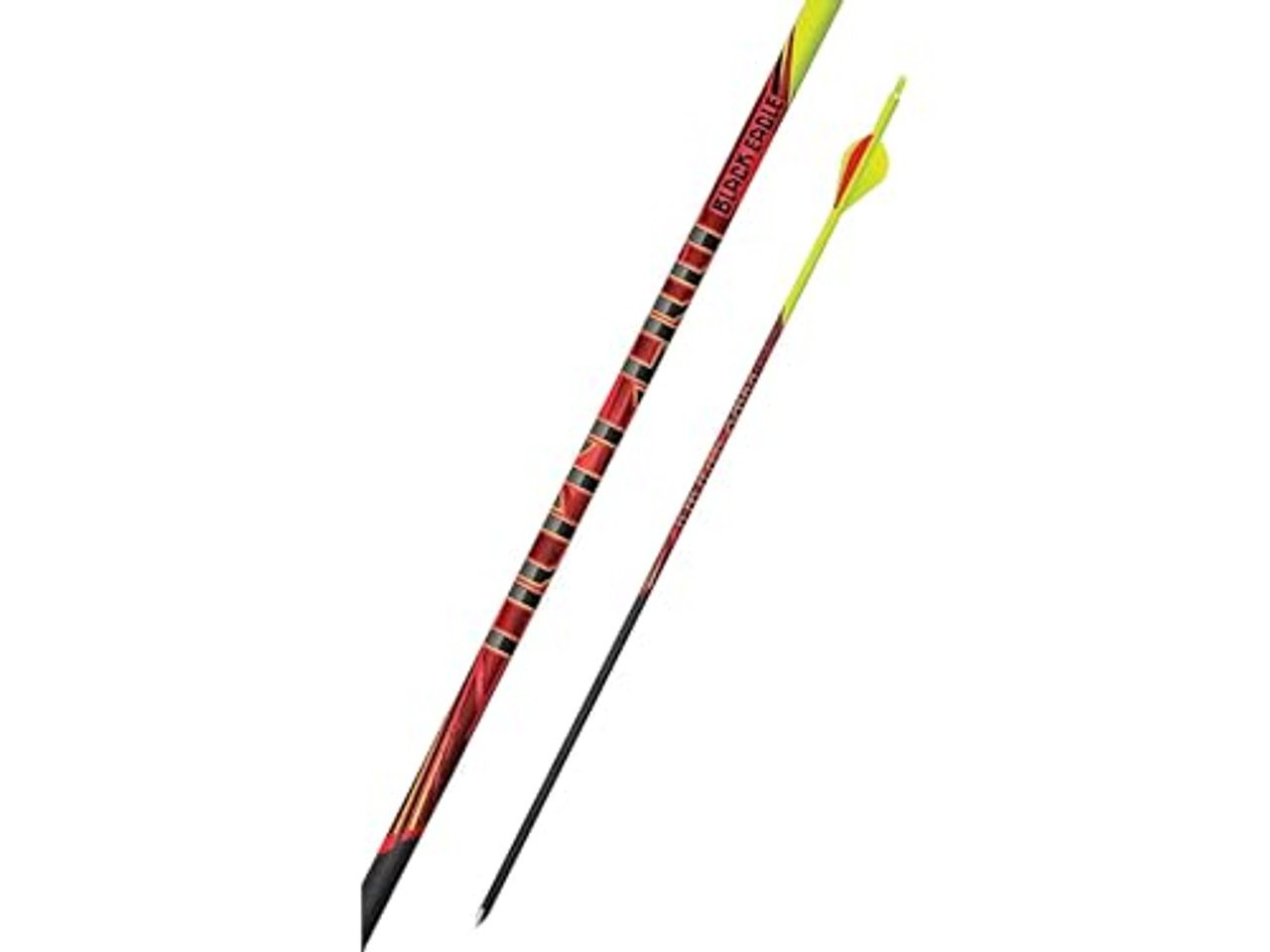 Black Eagle 19/64" Factory Fletched Arrow Outlaw 6pk Yellow Crested .005"-350 150