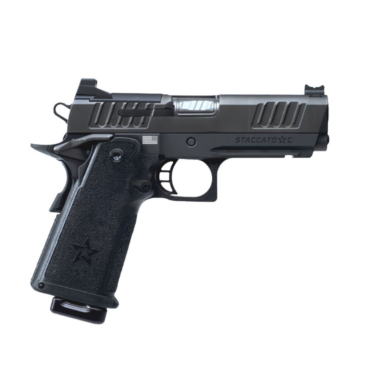 Staccato C Full Size Grip Carry + Duty V3 C Optic Ready Stainless Threaded Barrel (Curv Trig) DLC/SS TB Frm/Fnsh 15-1501-000204