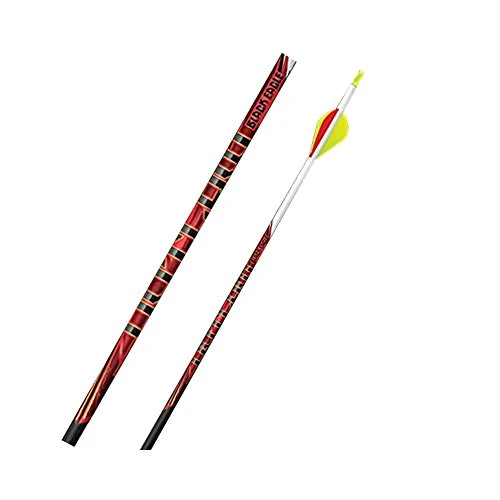 Black Eagle 19/64" Factory Fletched Arrow Outlaw 6pk White Crested .005"-300 152