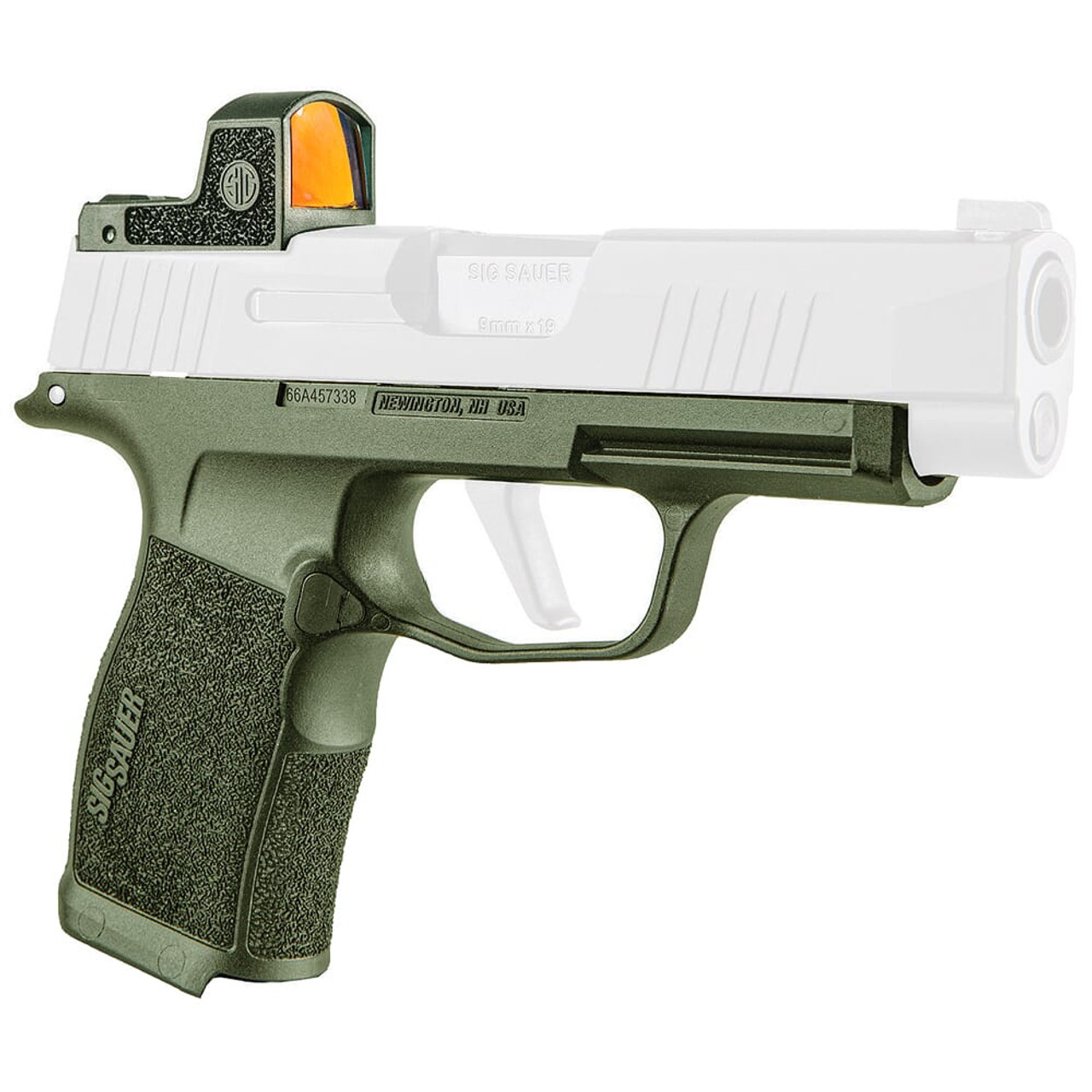 Sig Sauer RomeoZero OD Green Grip Mod Kit w/Micro Open 6 MOA Reflex Sight & P365XL Grip Module SORG0605