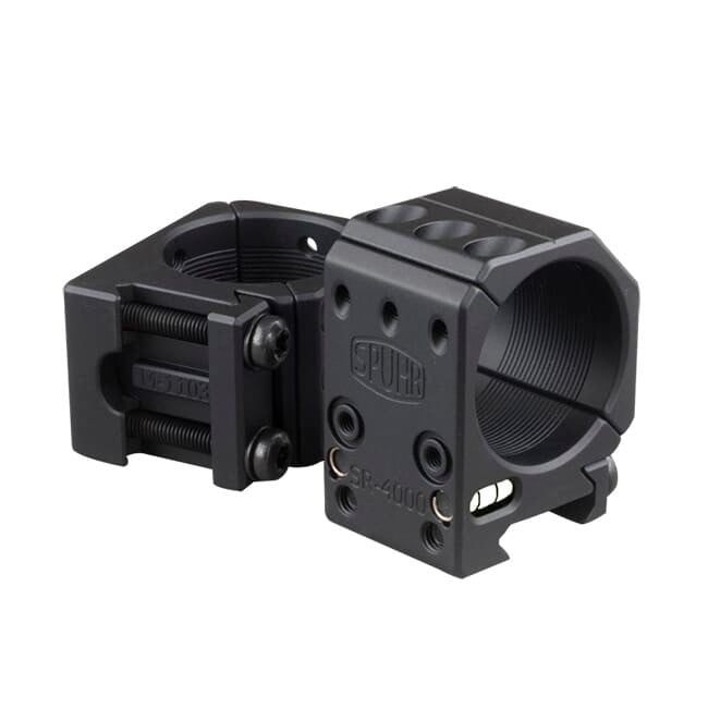 Spuhr Separate 34mm 0MIL/0MOA 1" Scope Rings w/ Leveling Kit SR-4000