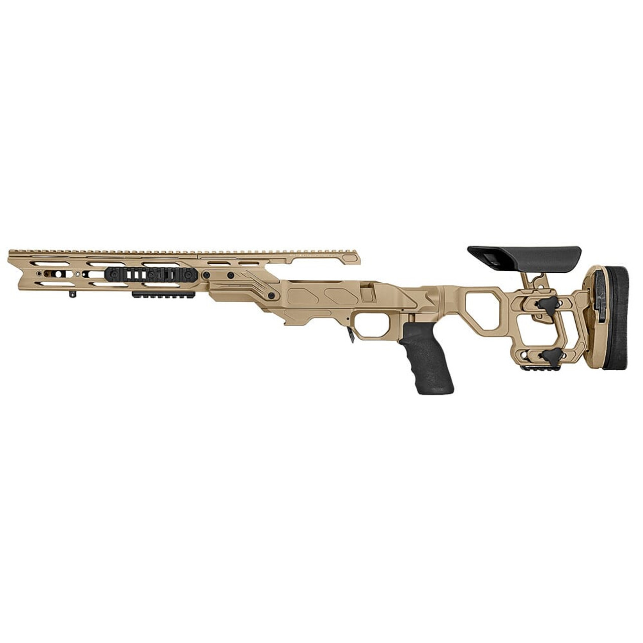Cadex Defense Field Tactical Tan Rem 700 LA LH Skeleton Fixed 20 MOA #8-40 for SSSF 3.850" CIP Chassis STKFT-REM-LH-LA-B-208-E-TAN