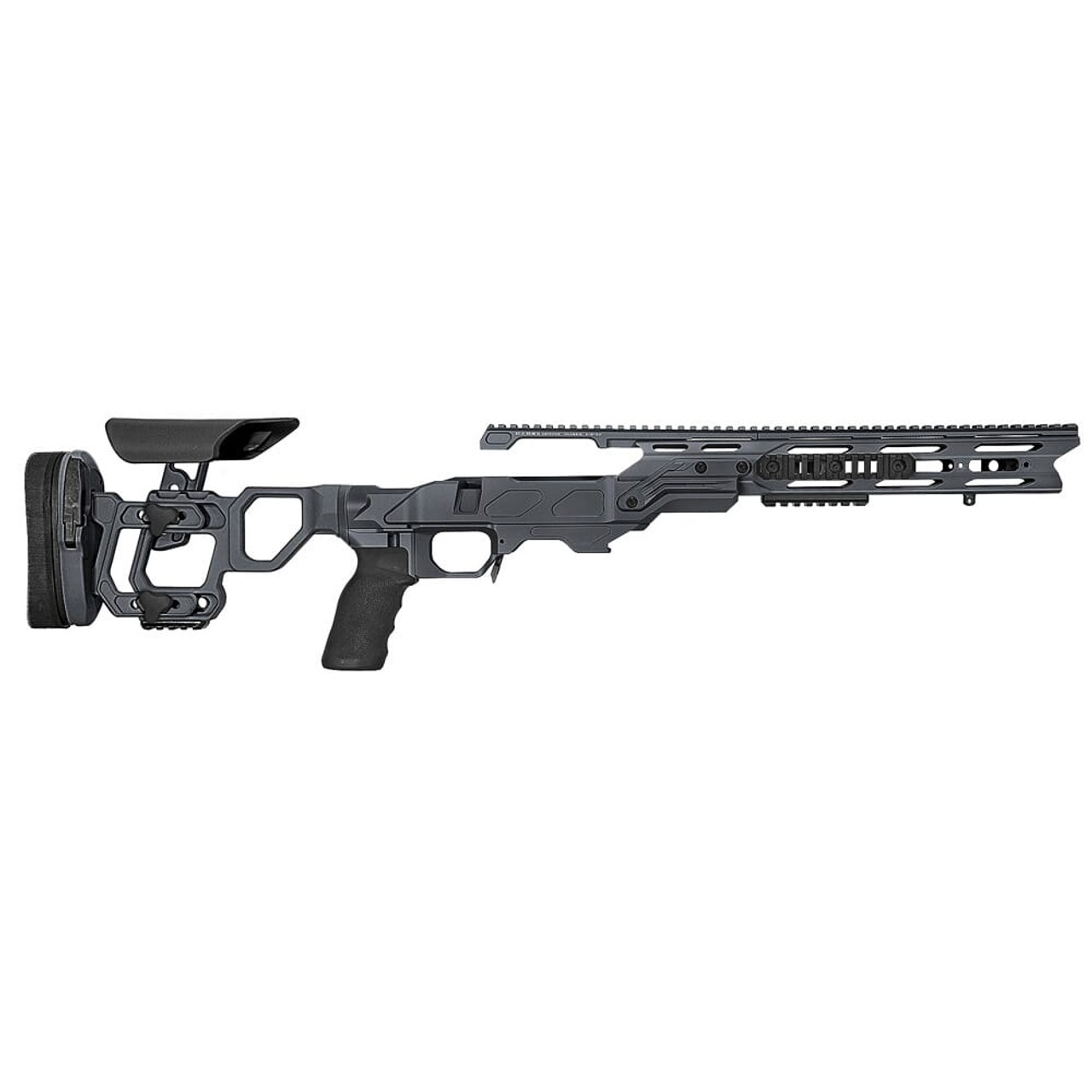 Cadex Defense Field Tactical Sniper Grey Rem 700 LA Skeleton Fixed 20 MOA #8-40 for SSSF 3.850" CIP Chassis STKFT-REM-RH-LA-B-208-E-GRY