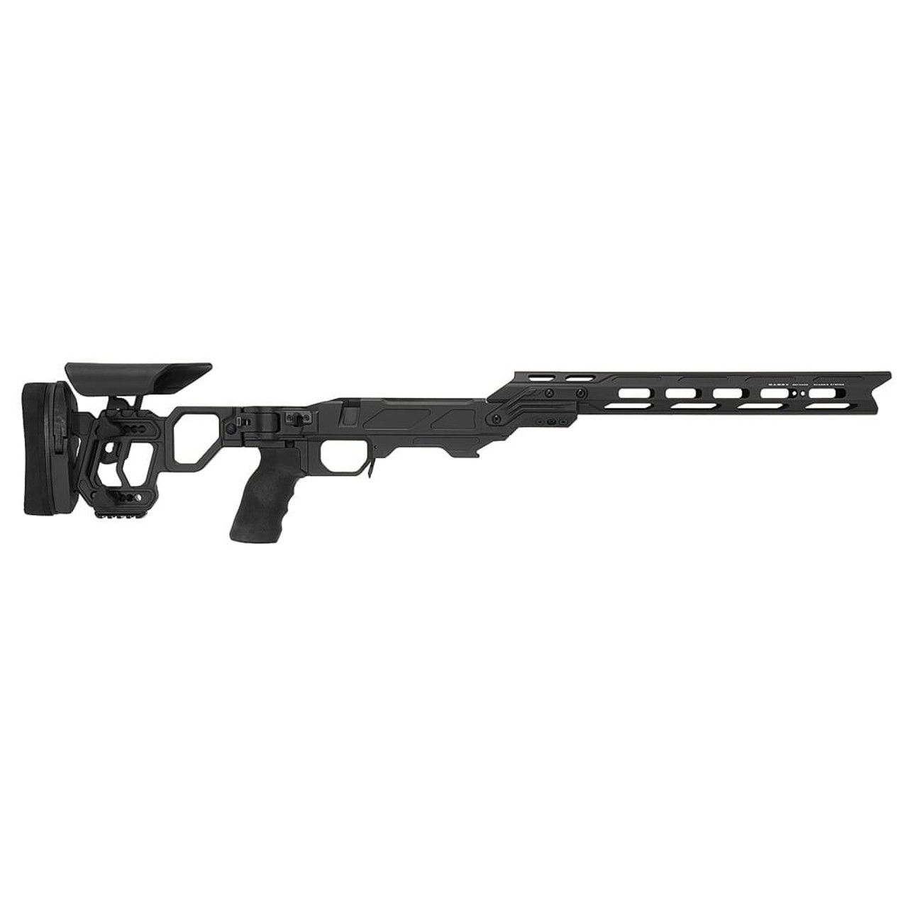 Cadex Defense Lite Competition M-LOK Black Rem 700 SA Skeleton Folding for DSSF 3.055" Chassis STKLCP-REM-RH-SA-B-NA-B-BLK