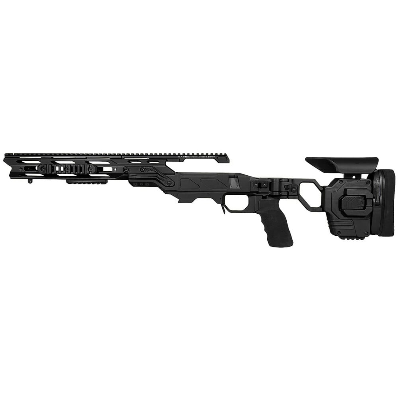 Cadex Defense Lite Strike Black Tikka-T3 SA for Tikka CTR Mag LH Standard Folding 20 MOA Chassis STKLT-CTR-LH-SA-R-20-A-BLK