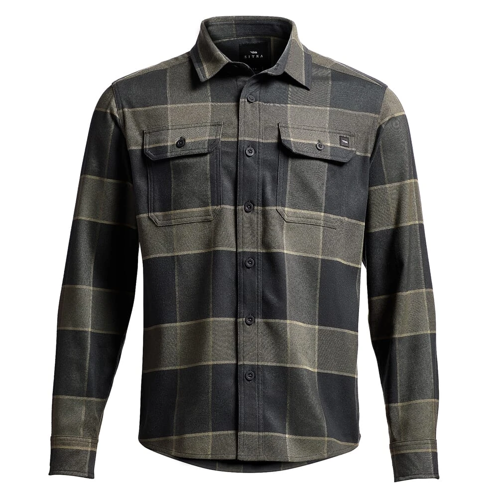 Sitka Gear Bridger Flannel Hemlock Green Plaid Medium 600073-HMP-M