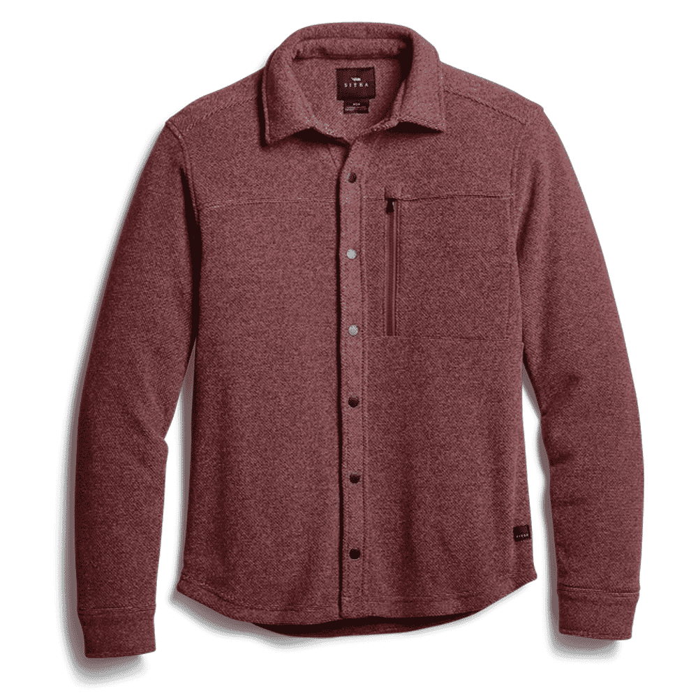 Sitka Gear Snowcrest LS Shirt Dark Red Heather Large 600074-DARH-L
