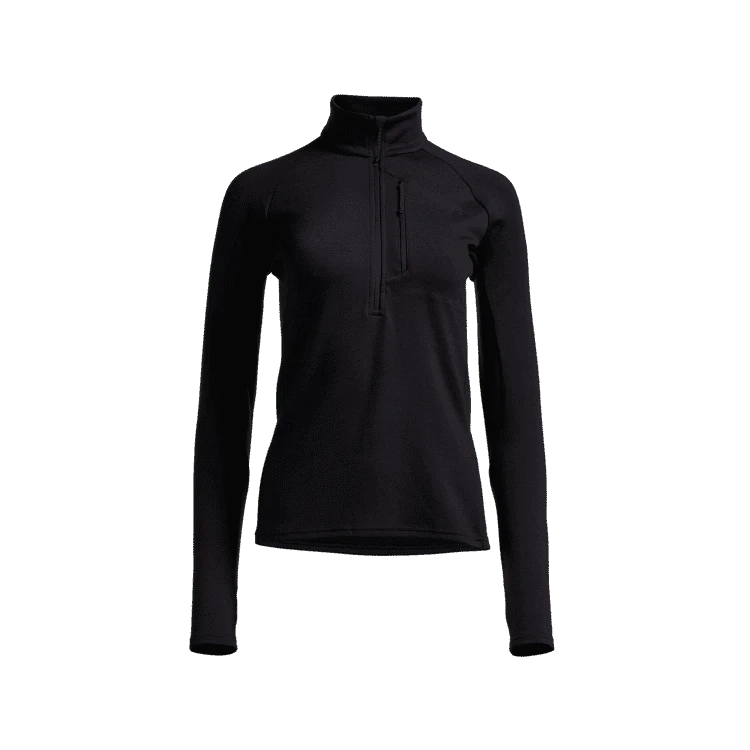Sitka Gear Women's CORE Merino 330 Half-Zip Pullover Sitka Black Medium 600167-BK-M