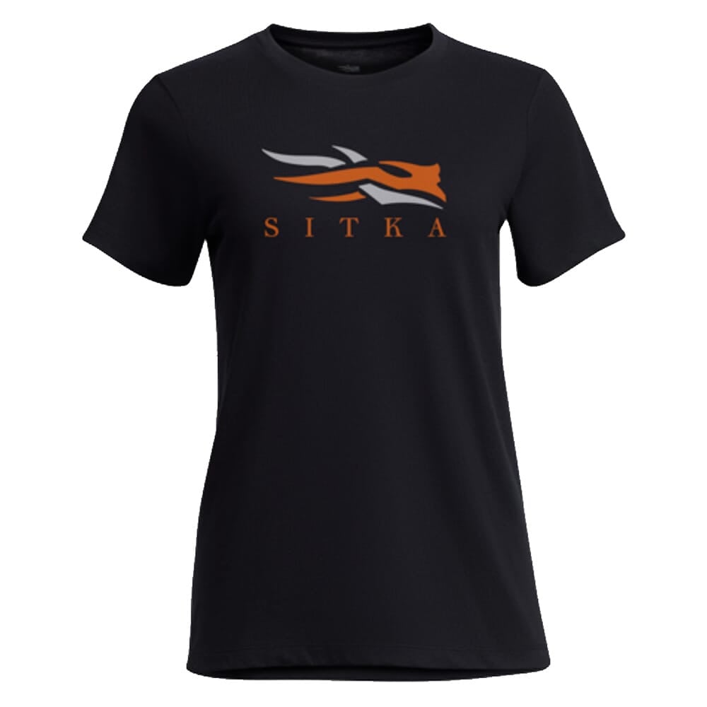 Sitka Gear Women's Icon Tee Black/Orange X Large 600249-BKOR-XL