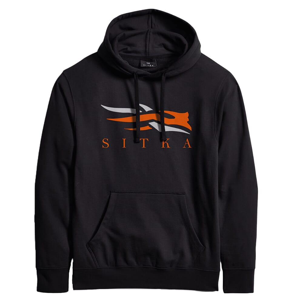 Sitka Gear Icon Pullover Hoody Black Orange XX Large 600269-BKOR-XXL