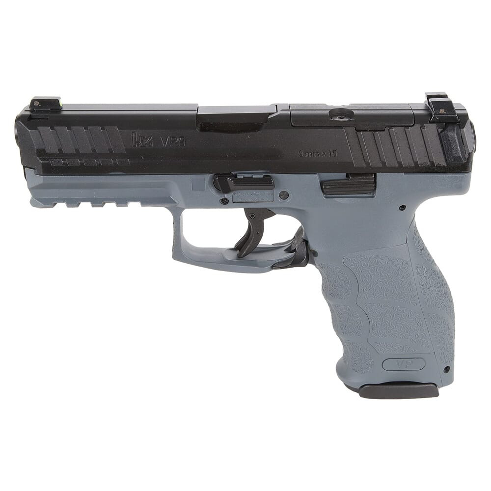 HK VP9 9mm 4.09" Bbl Optics Ready Grey Pistol w/(3) 10rd Mags & Night Sights 81000618