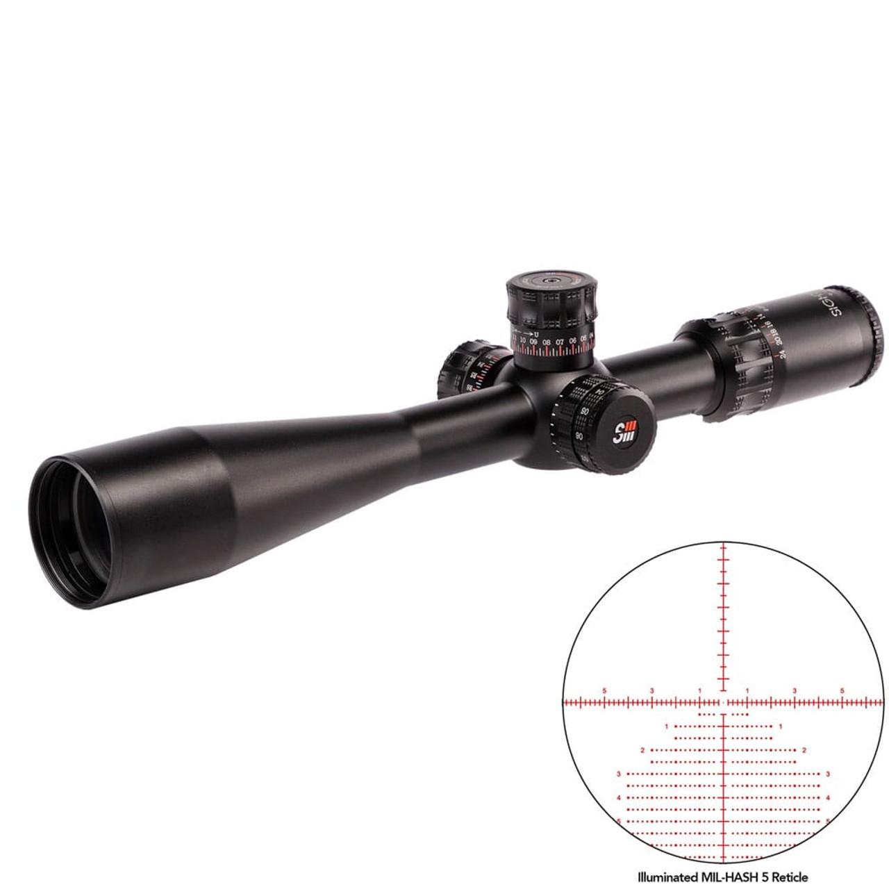Sightron SIII PLR 6-24x50 Zero Stop Illuminated MH-5 Riflescope 28003