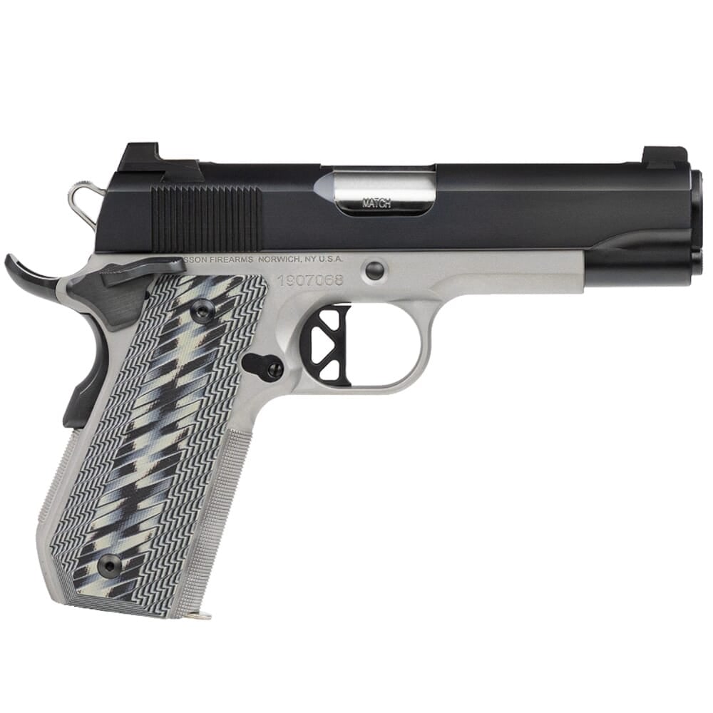 Dan Wesson VBOB .45ACP 2-Tone Blued Slid/SS Frame w/Front Trit Night Sight/Serrated U Notch Rear, Ambi Safety, G10 Grips, 8rd Pistol 01825