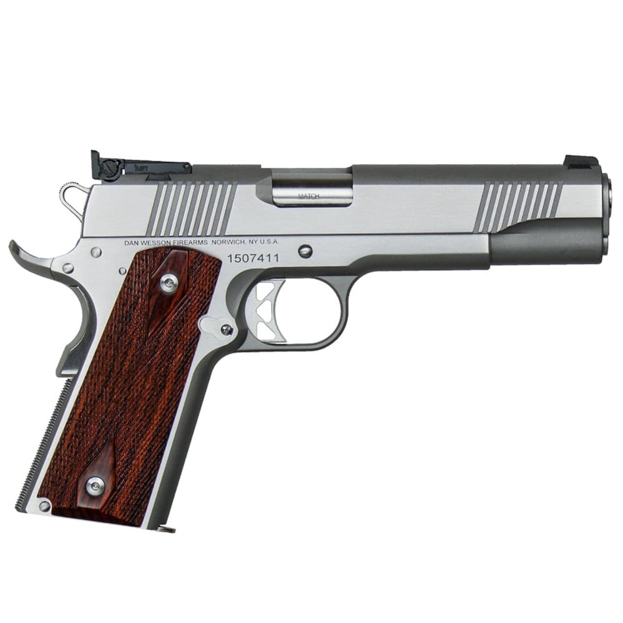 Dan Wesson Pointman Seven .45ACP SS, Adj Rear/Serrated Front, Wood Grips, 8rd, CA-Compliant Pistol 01900