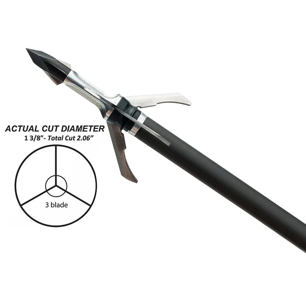 Grim Reaper Razortip 85gr 1-3/8" 3-Blade Mechanical Broadheads 3pk 1902
