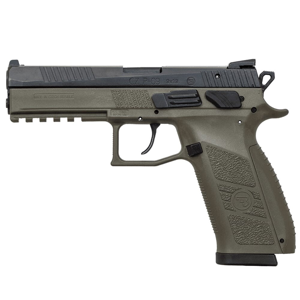 CZ-USA P-07 9mm 15rd ODG Handgun w/Polymer Frame, Nitride Slide