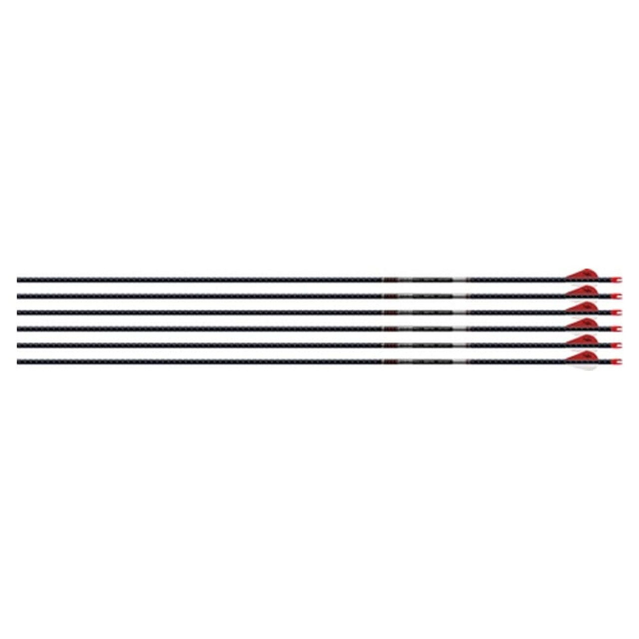 Easton 5mm FMJ 300 Arrow w/2'' Blazer Vanes & 25gr Aluminum Half-Outs 6pk 901236