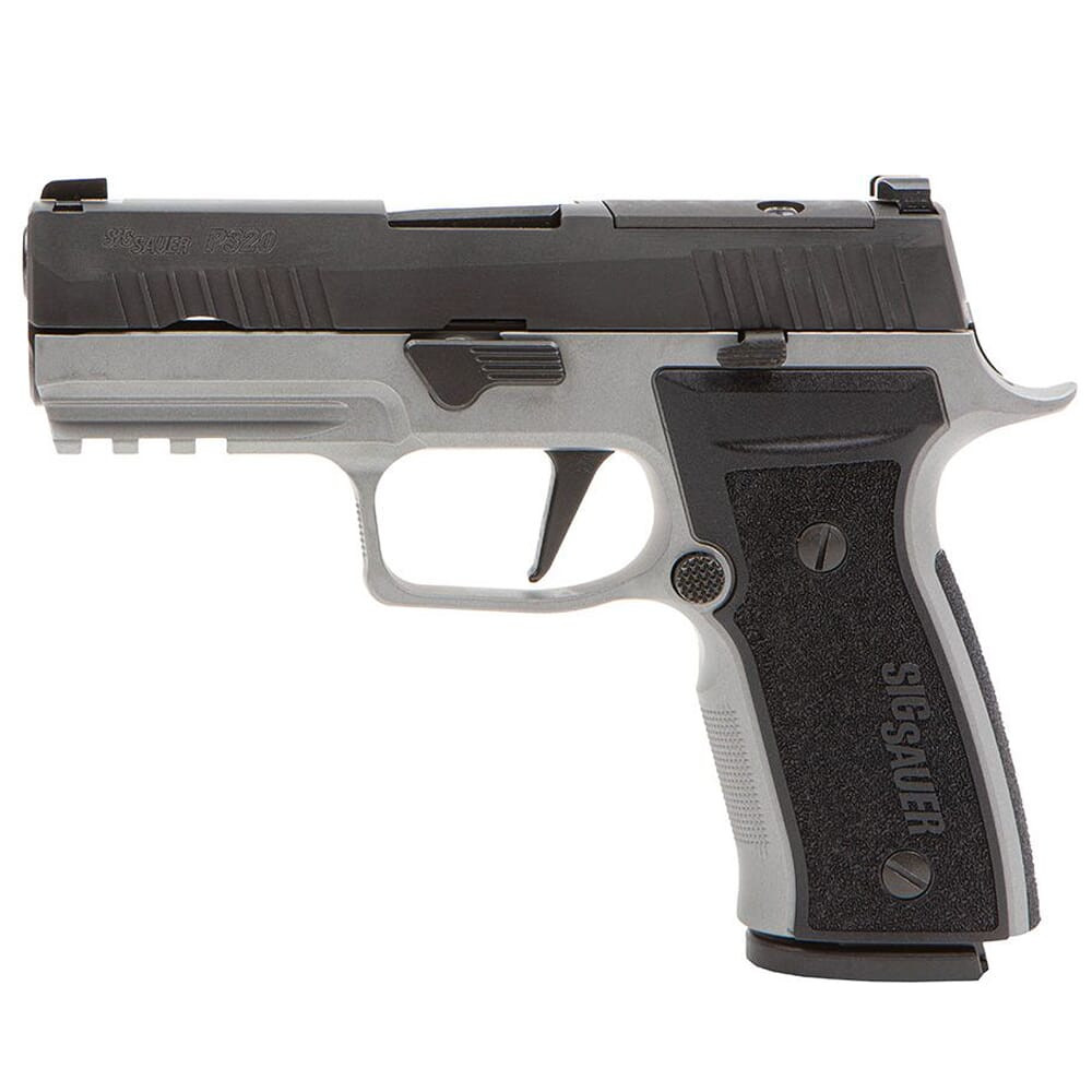Sig Sauer P320 AXG Carry 9mm 3.9" Bbl Optics Ready Two-Tone Ti Cerakote Pistol w/X-RAY3 & (2) 10rd Steel Mags 320AXGCA-9-RTXR3-R2-10