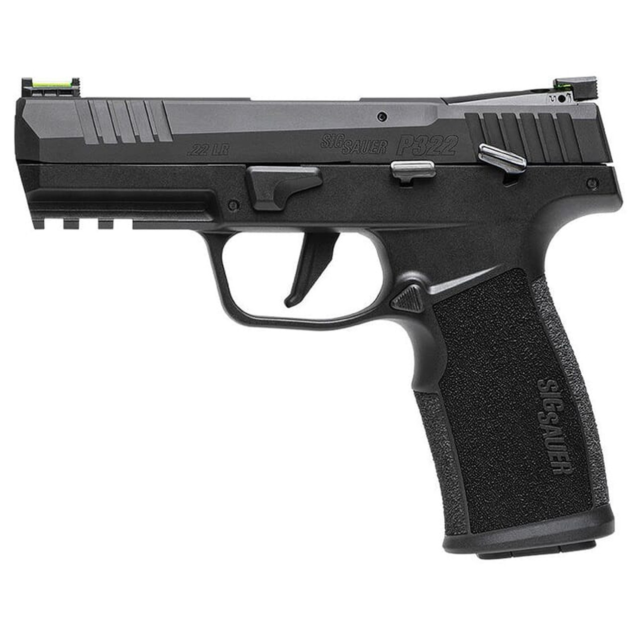 Sig Sauer P322 .22 LR 4" Bbl Optics Ready SAO Black MA Compliant Pistol w/(2) 10rd Poly Mags & Adj Fiber Optic Sights 322C-BAS-MA