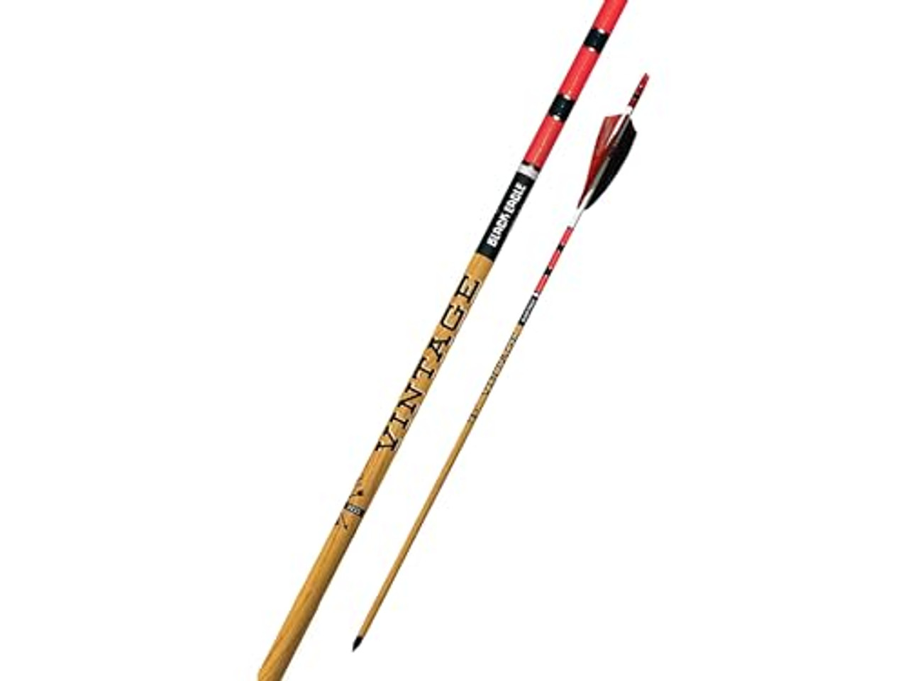 Black Eagle 19/64" Factory Fletched Arrow Vintage Crested Feathers R/W/B 6pk .005"-500 330