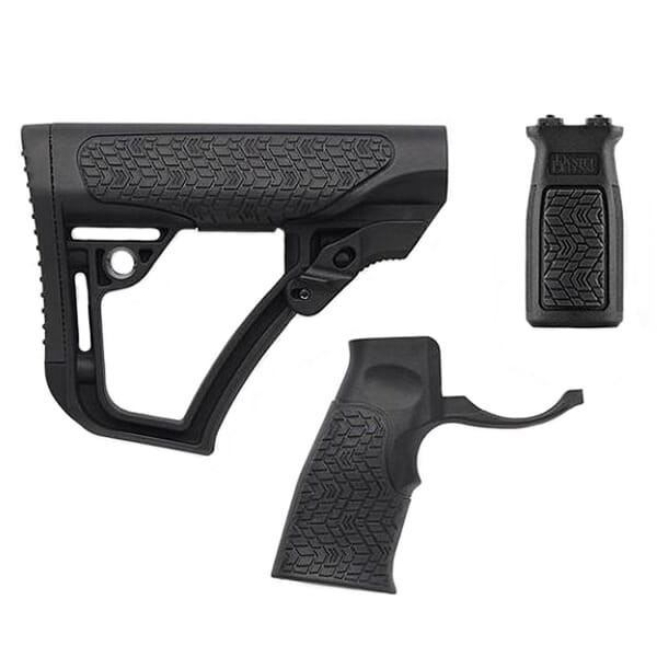 Daniel Defense Blk Collapsible Buttstock, Pistol Grip & Vertical