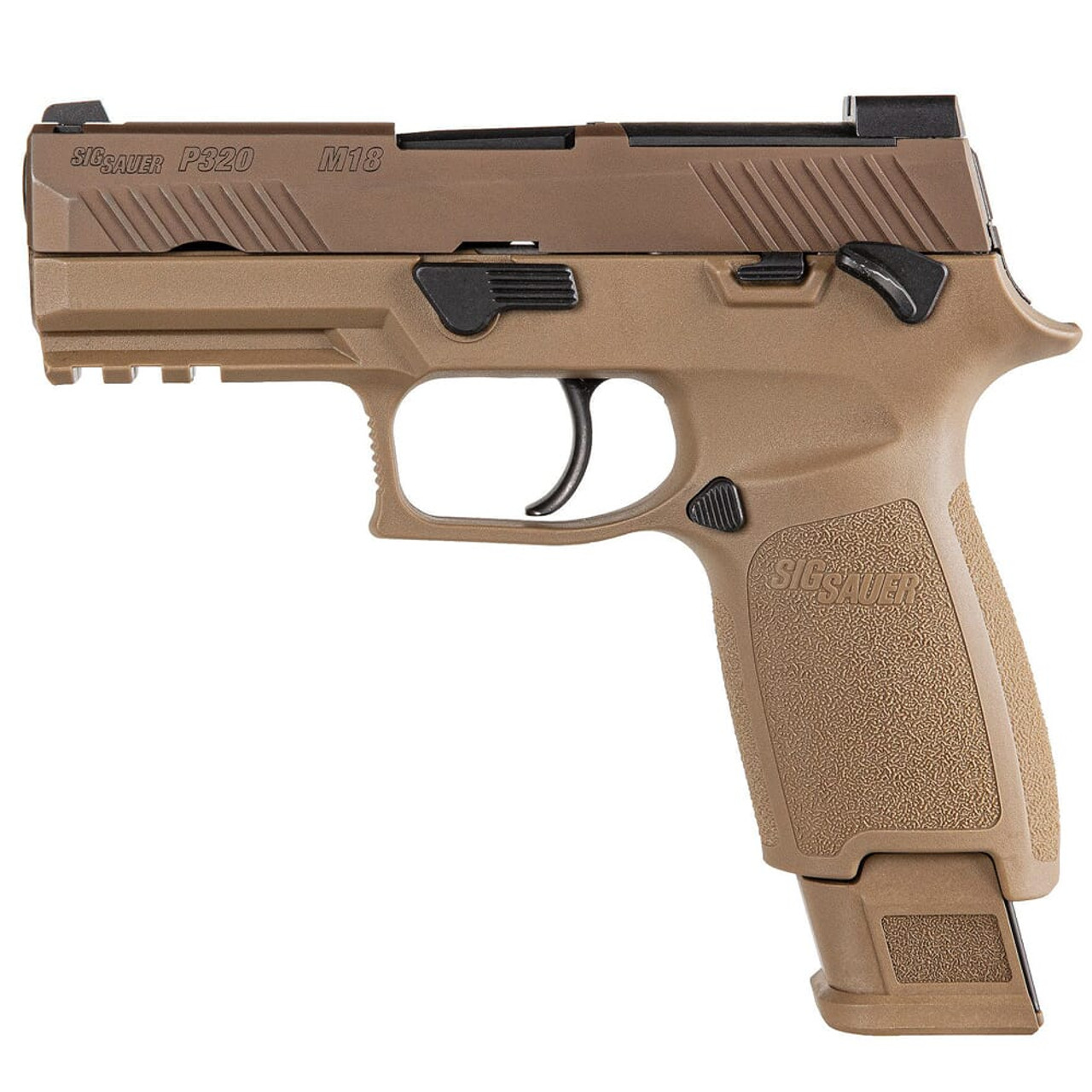 Sig Sauer P320 M18 Carry 9mm Optics Ready Coyote MS Pistol w/ (3) 10Rd Mags 320CA-9-M18-MS-10