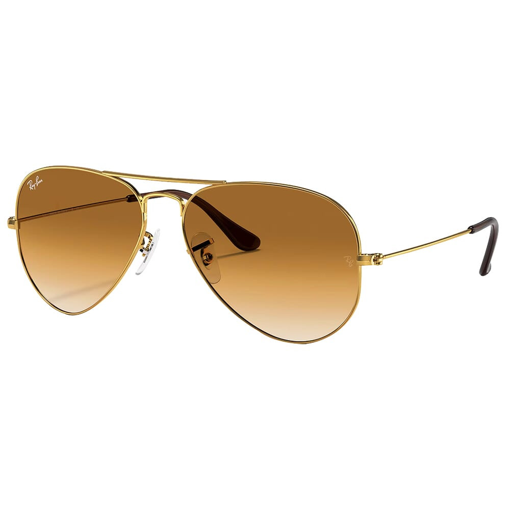 Ray-Ban Aviator Classic Polished Gold Sunglasses w/B-15 Brown