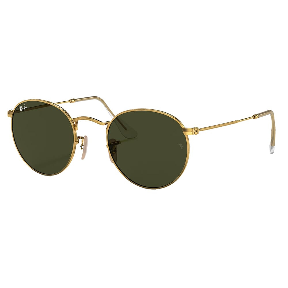 Ray-Ban Hexagonal Polished Gold Sunglasses w/G-15 Green Flat