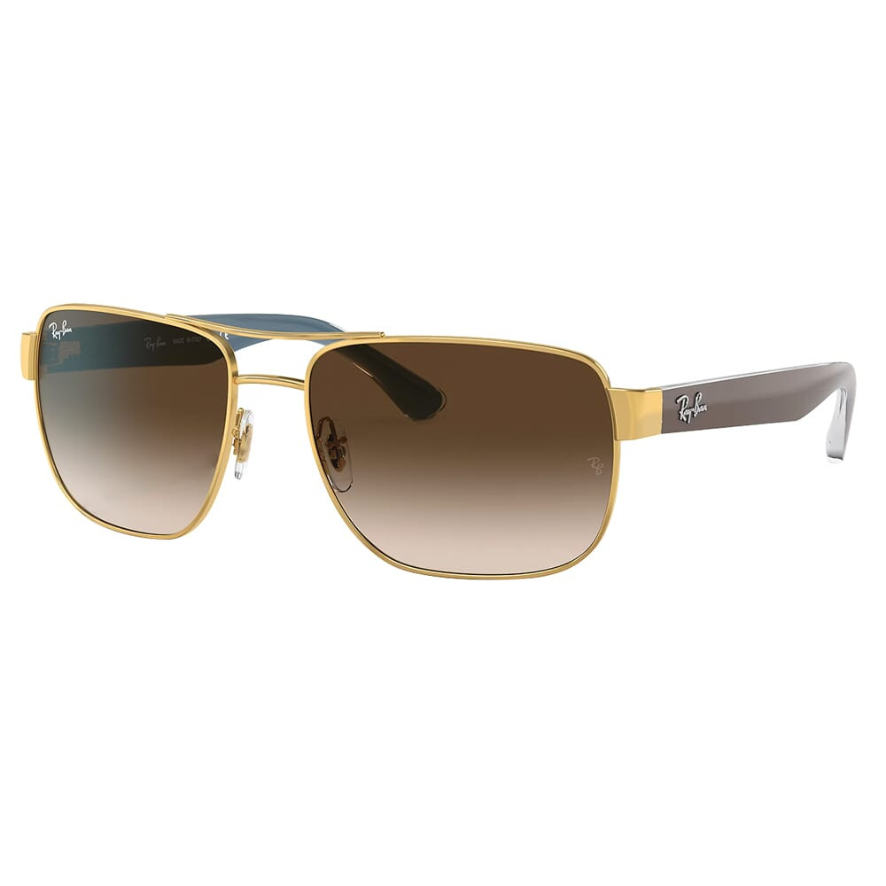 Ray-Ban Aviator Gradient Polished Gold Sunglasses w/Clear-to-Brown