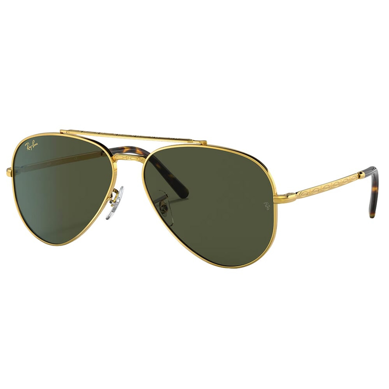 Ray-Ban New Aviator Polished Legend Gold Sunglasses w/G-15 Green Lenses 0RB3625-919631-58