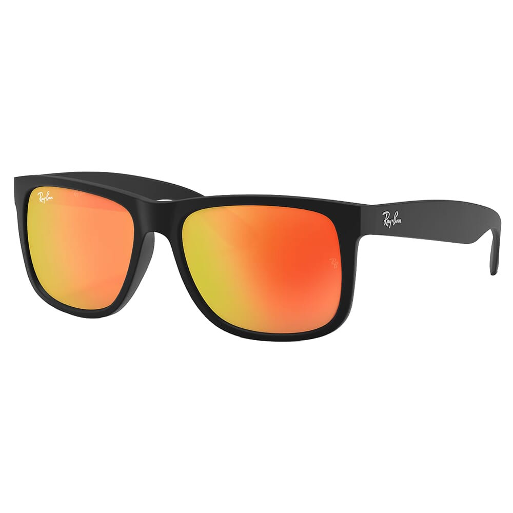 Ray-Ban Justin Black Nylon Sunglasses w/Polarized Blue Classic